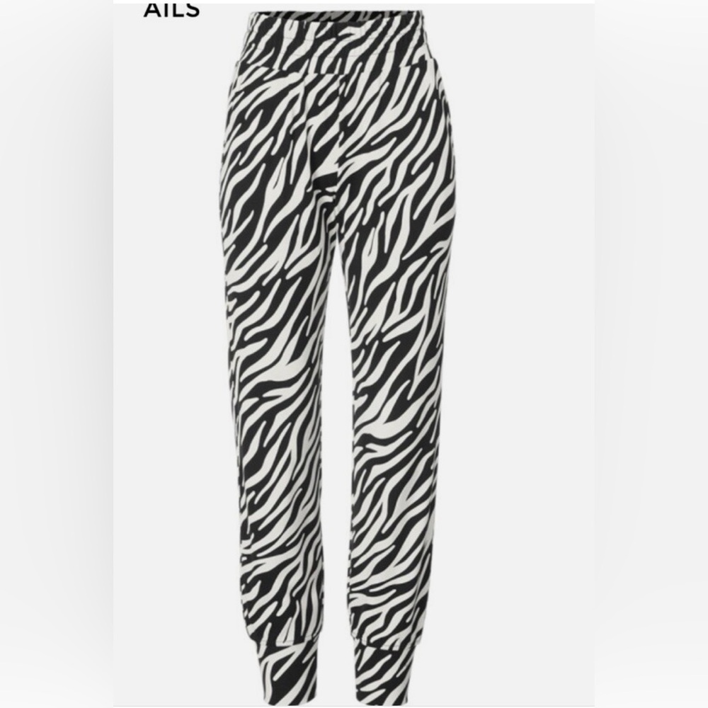 Anthropologie Cabi ATC Zebra Jogger #5868 Black & White Women’s Medium‎